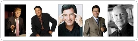 milionerzy: Donald Trump, Robert Kiyosaki,  T. Harv Eker, Robert G. Allen, Paul Zane Pilzer